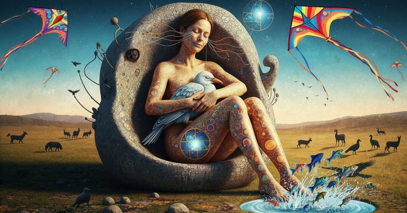 Sculptor's Bioart Vision: Abstract Creation in Bioluminescen...