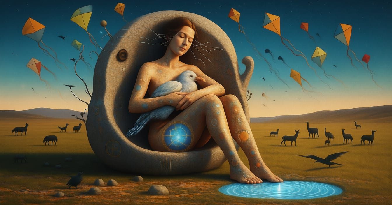 Bioart Sculptor in Bioluminescent Creation