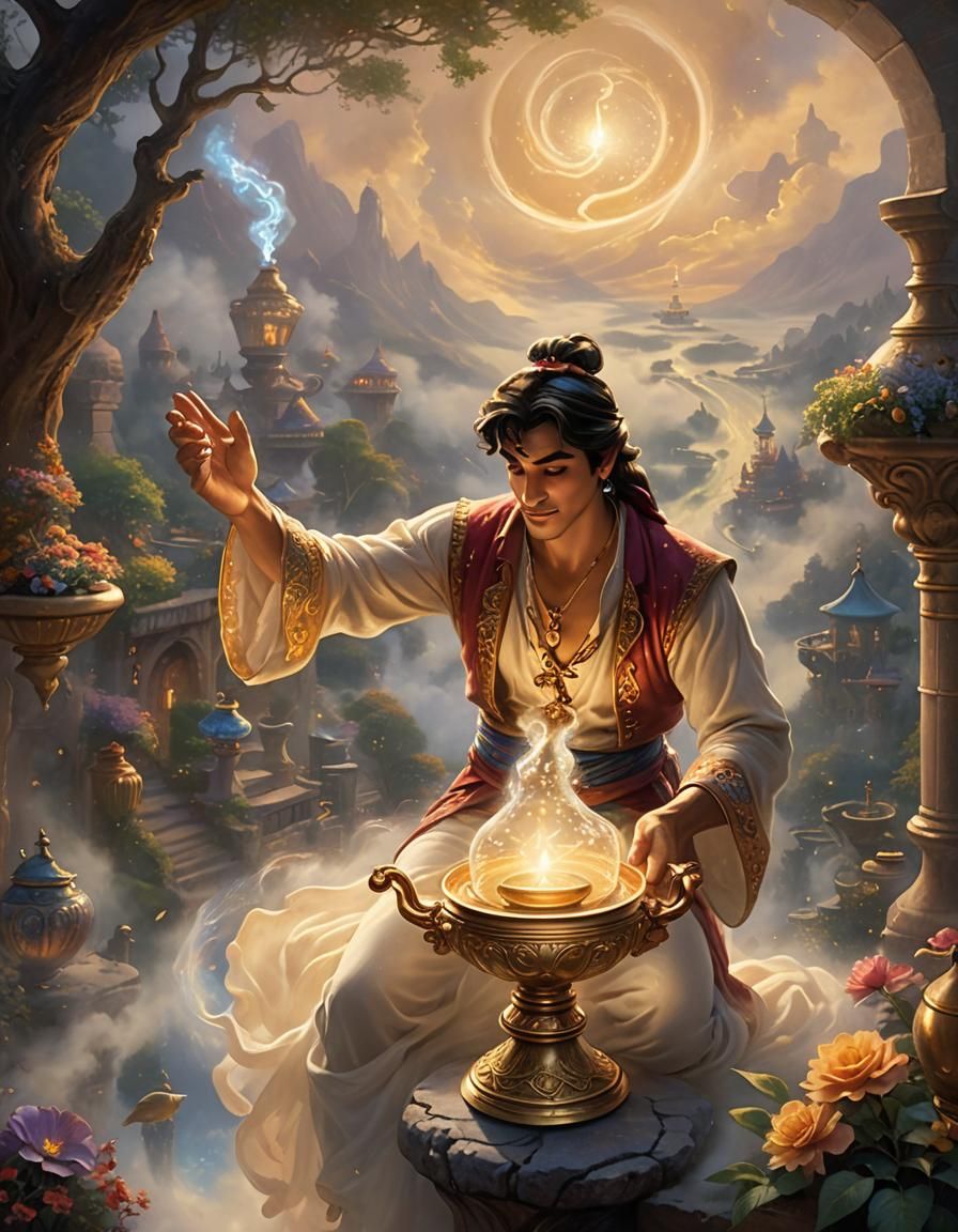 Aladdin's Lamp Releases Genie in Fantasy Realism