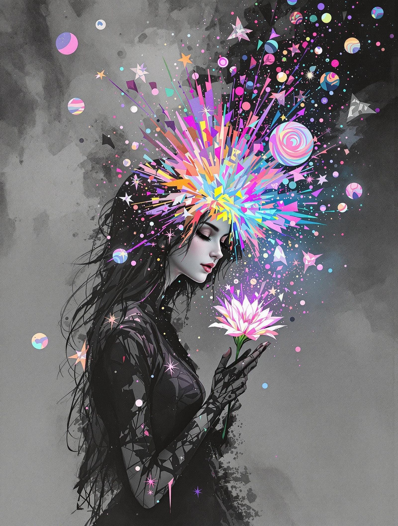 A Woman Breaks Free in Vibrant Bioluminescent Dreamscapes