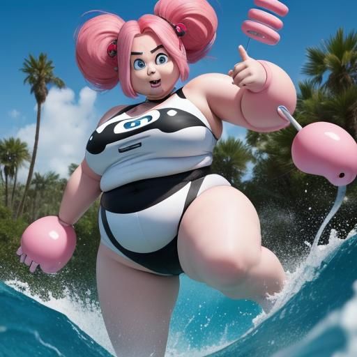 Cartoon Woman with Springing Eyes