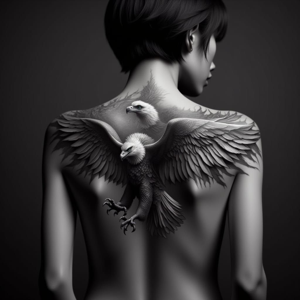 Photorealistic Eagle Tattoo on Shoulder