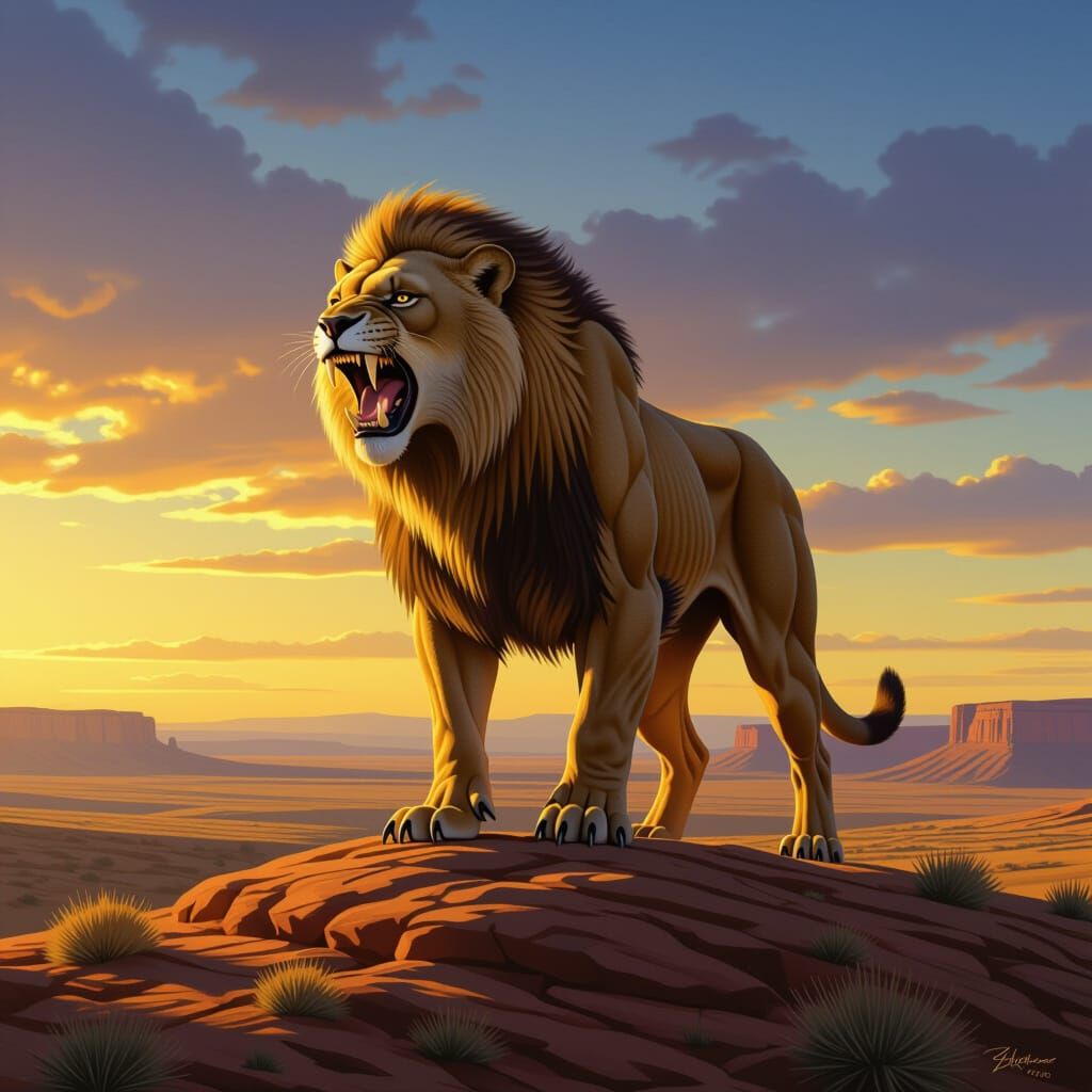 Majestic Smilodon in the American Southwest