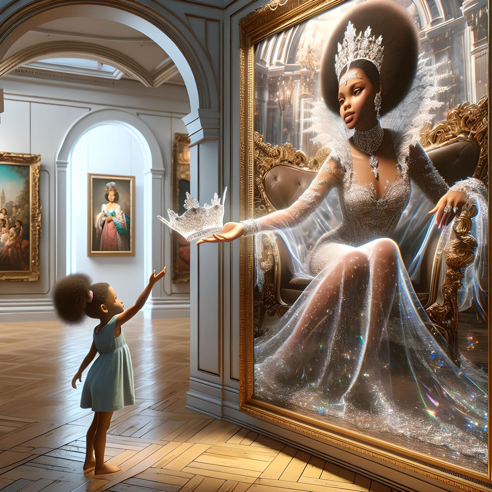 An enchanting 8K UHD, glossy, 3D rendering of a digital hype...