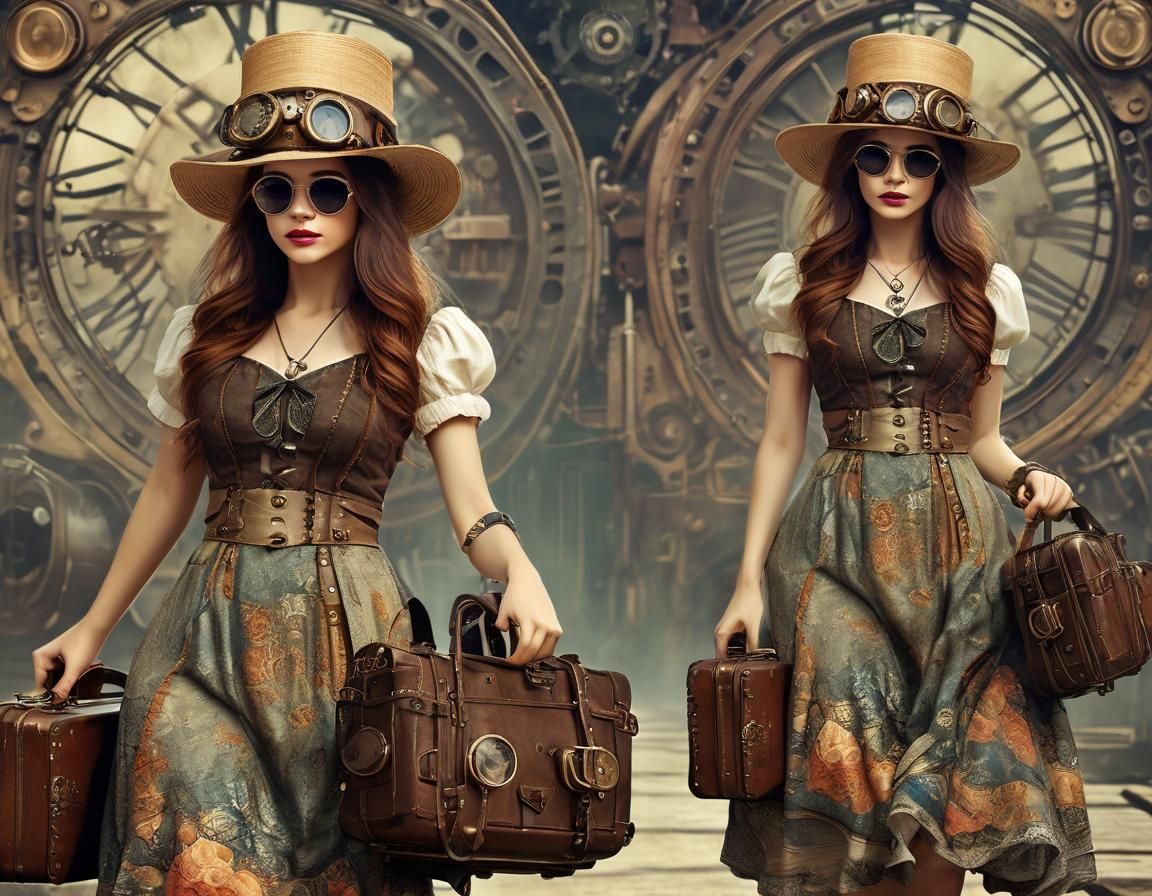 Steampunk Summer Vacation in Vibrant Colors