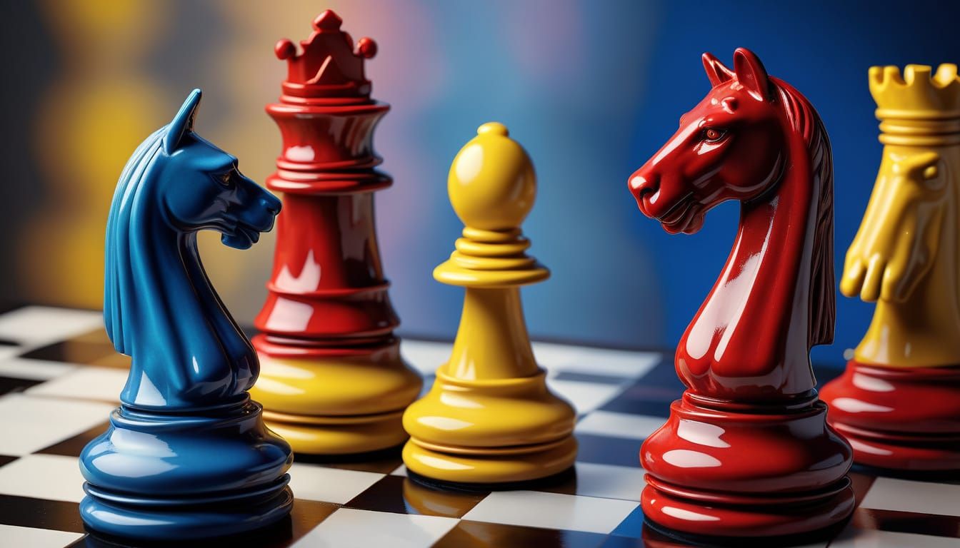 Piet Mondrian-Inspired Abstract Art in Hyperrealistic Detail