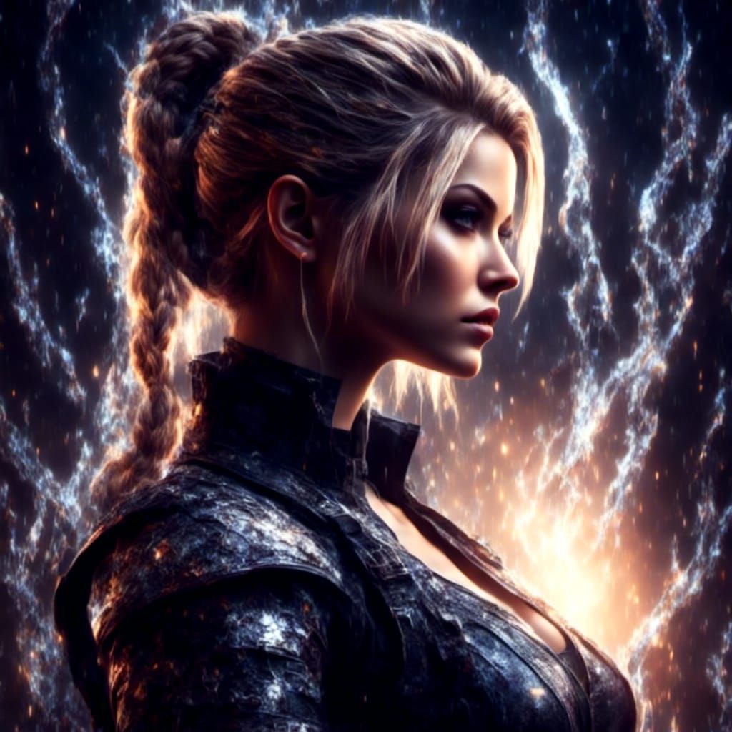 Sonya Blade in Mystical Sci-Fi Style