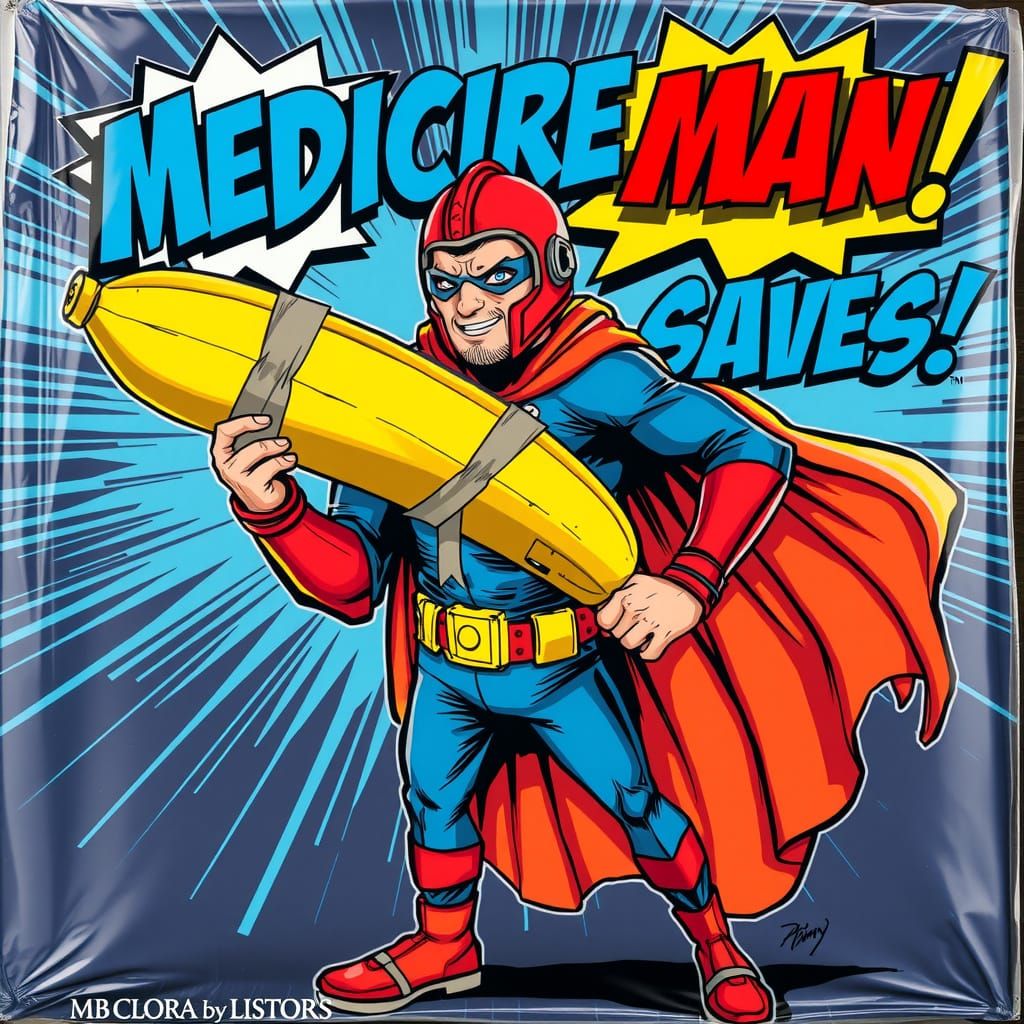Vibrant Superhero Packaging in Playful Comic Style