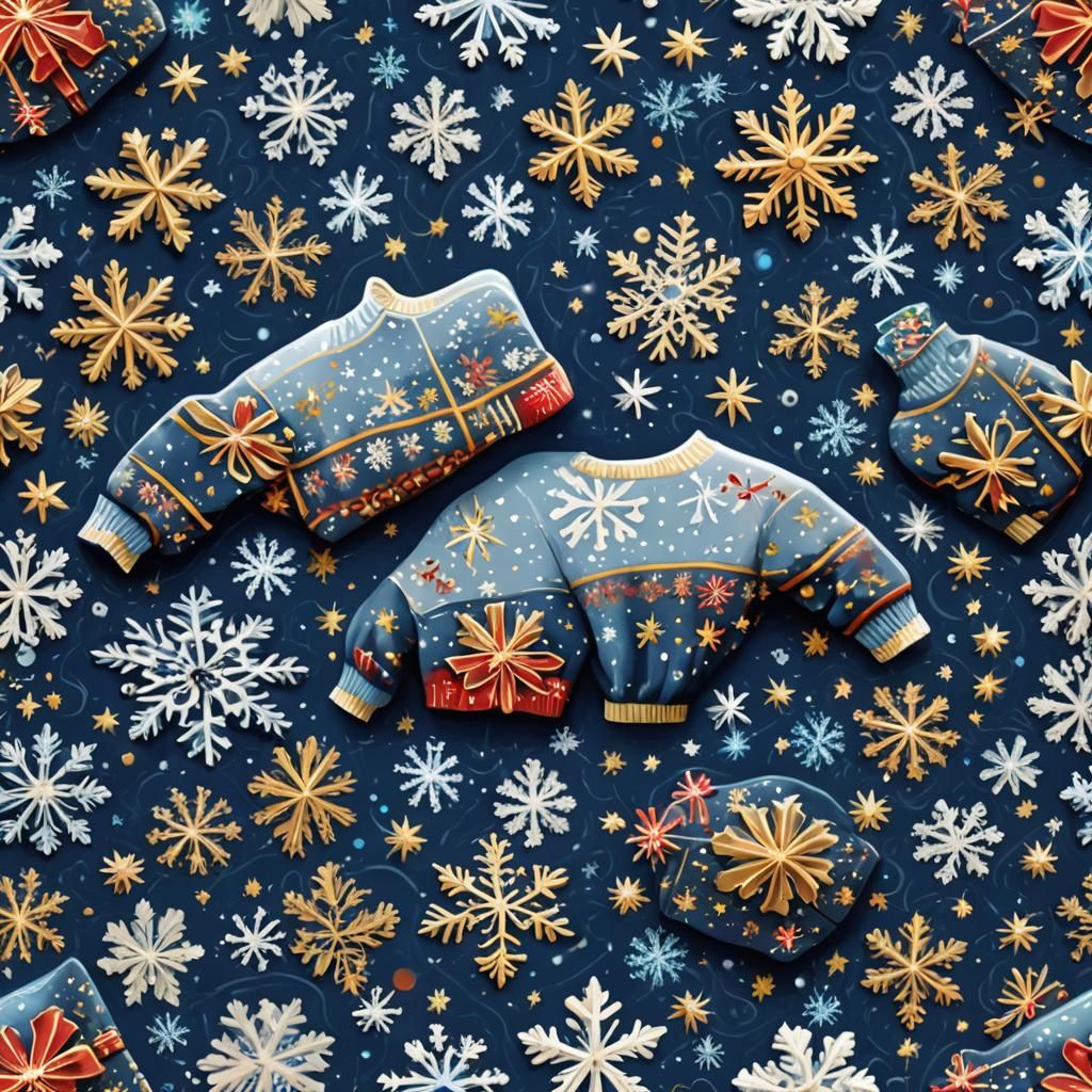 Winter Wonderland Ugly Christmas Sweater: Digital Art