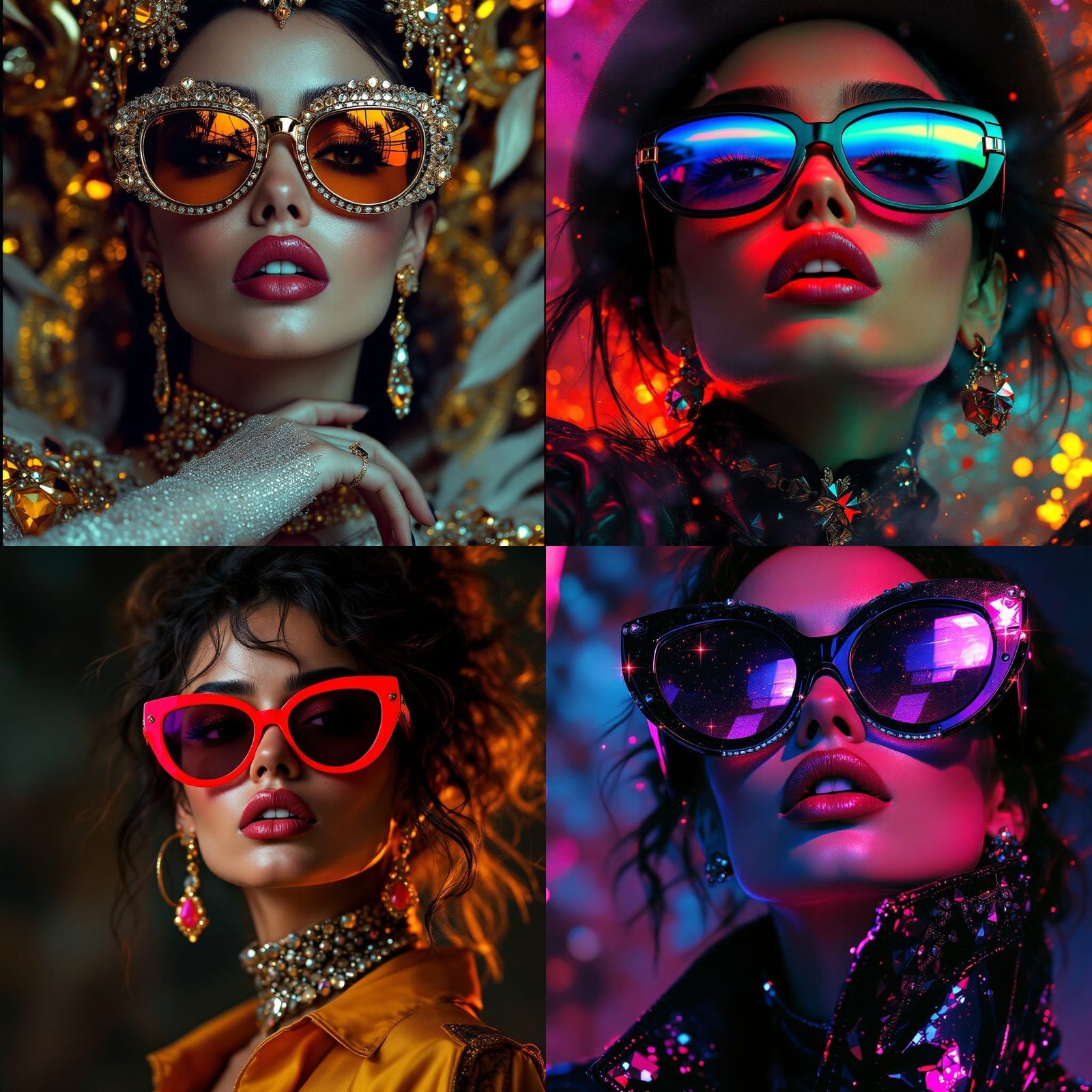 Glamorous Woman in Sunglasses, Captured in Cinematic Digital...