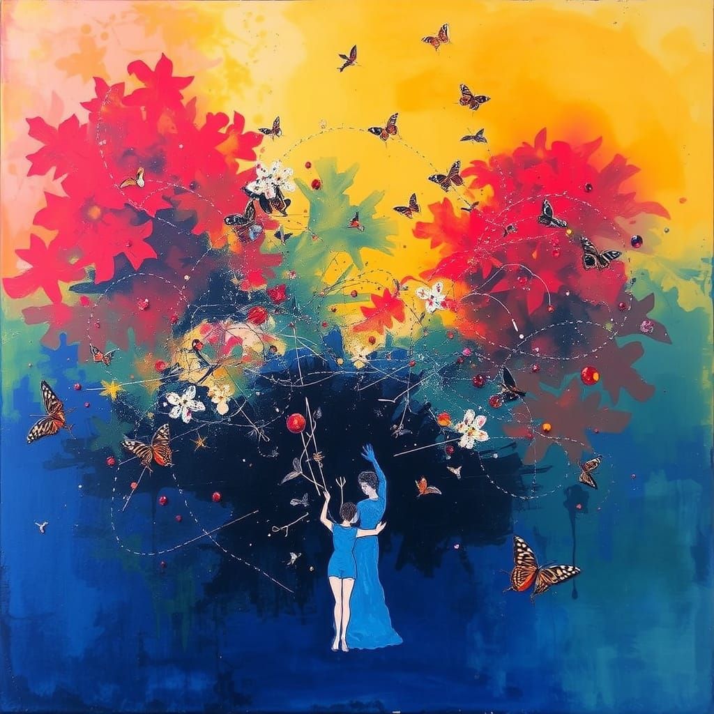 Abstract Existence Encaustic Painting