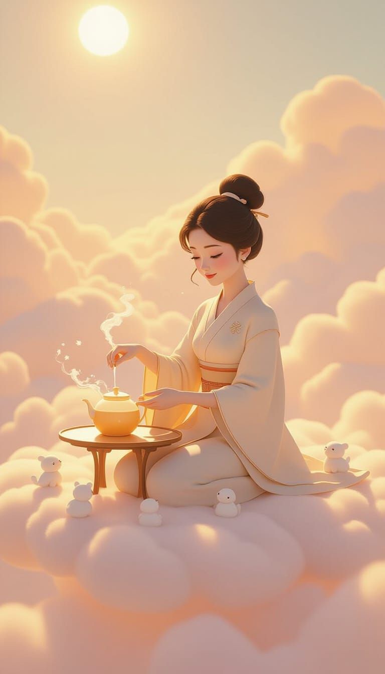 Radiant Woman's Floating Cloud Tea Ceremony