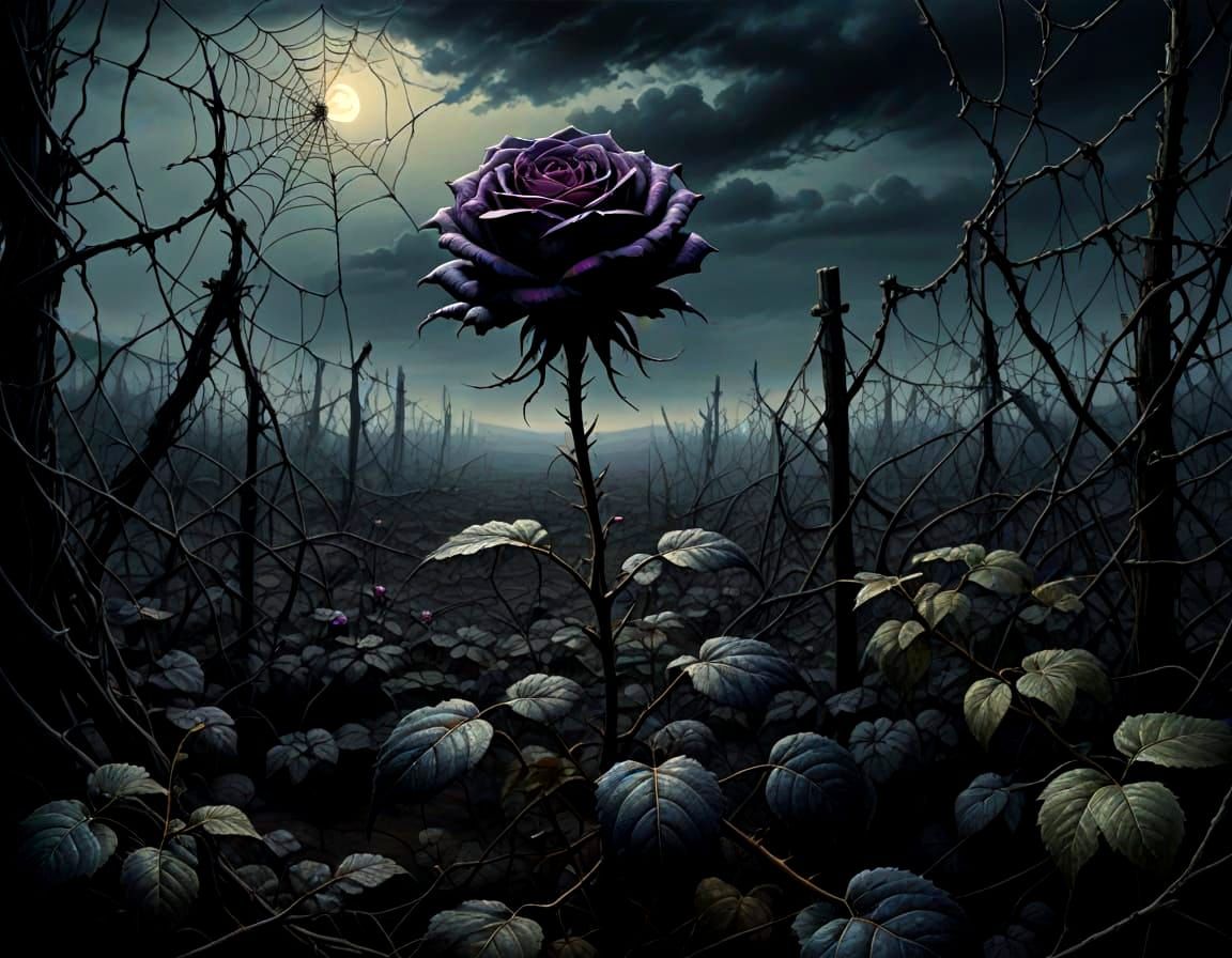 Lone Carbon Fiber Rose in Barren Dark Matter Landscape