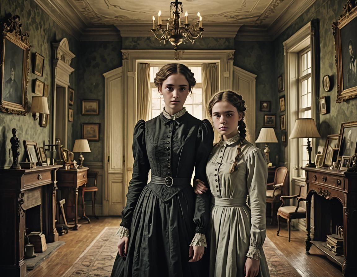 Haunted Friendship: Teen and Ghost in Victorian Mansion