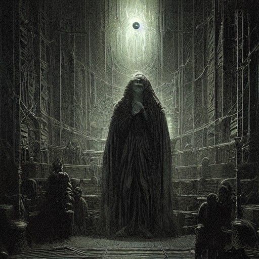 Quantum Physics as Gothic Horror Illustration