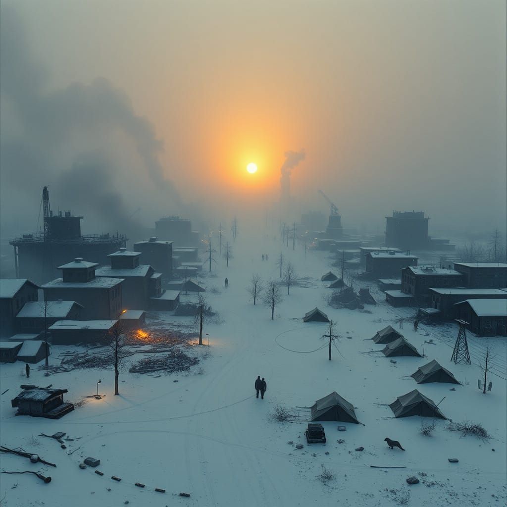 Frozen Ruins of a Ravaged Metropolis