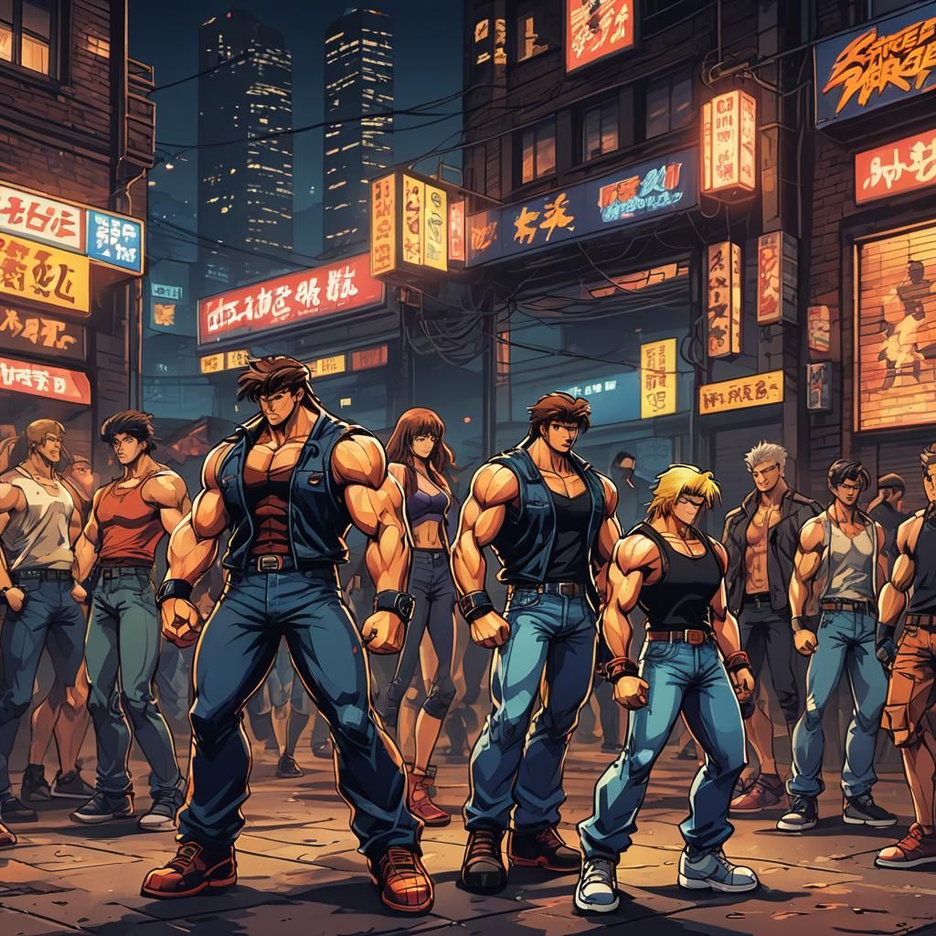 Streets of Rage Manga Scan in Anime Style