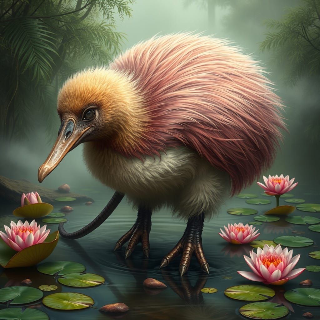 Fantastical Human Platypus Hybrid in Dreamlike Australian La...