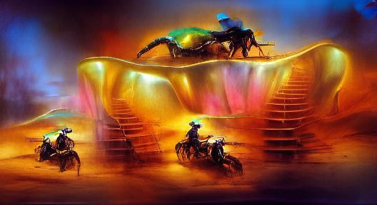 Scorpion Riders Concept Art: Iridescent Sci-Fi