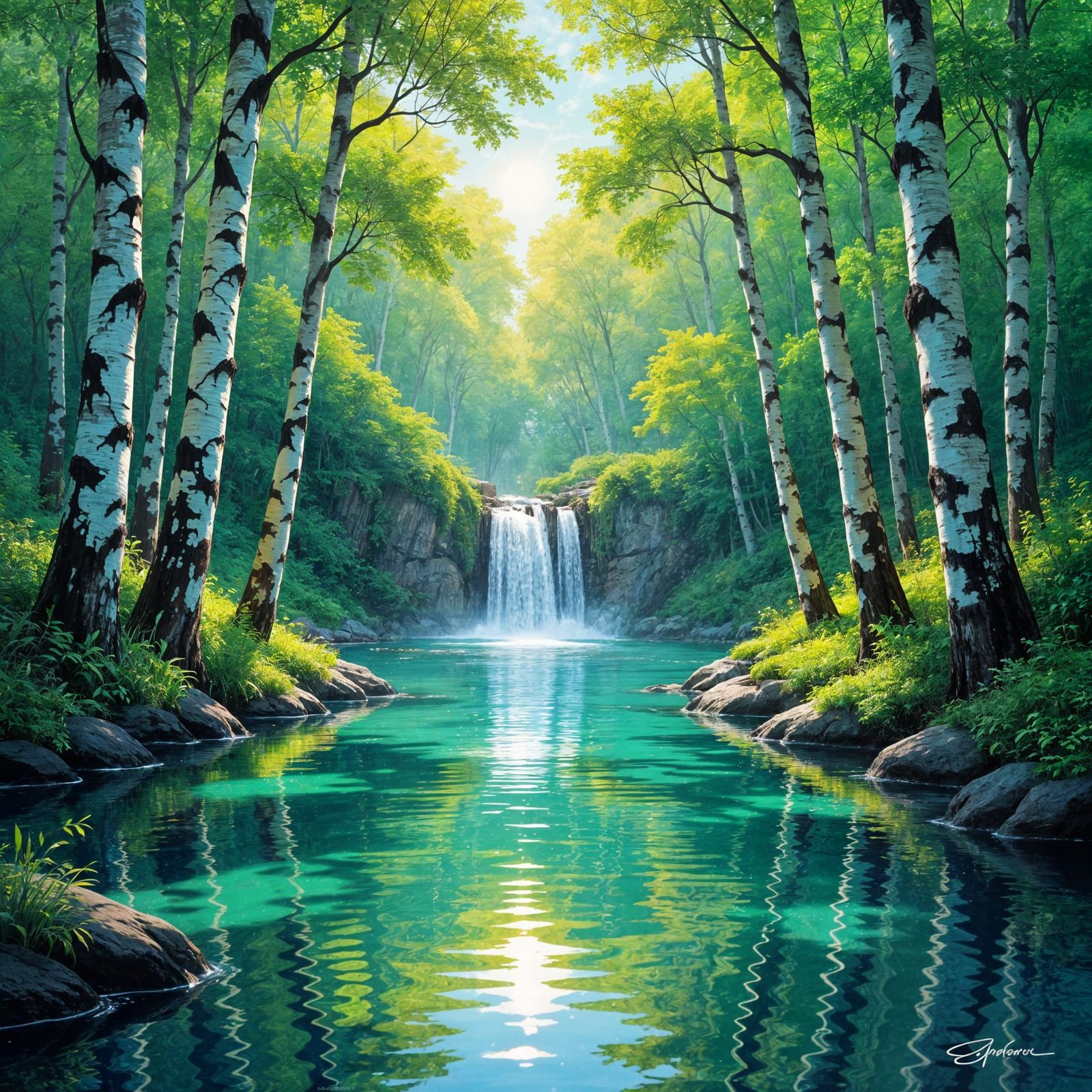 Graffiti Art: Sylvan Waterfall and Forest Enclave