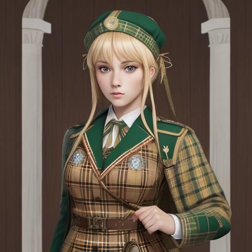 Plaid Roman Legion Uniform: AI Reimagining