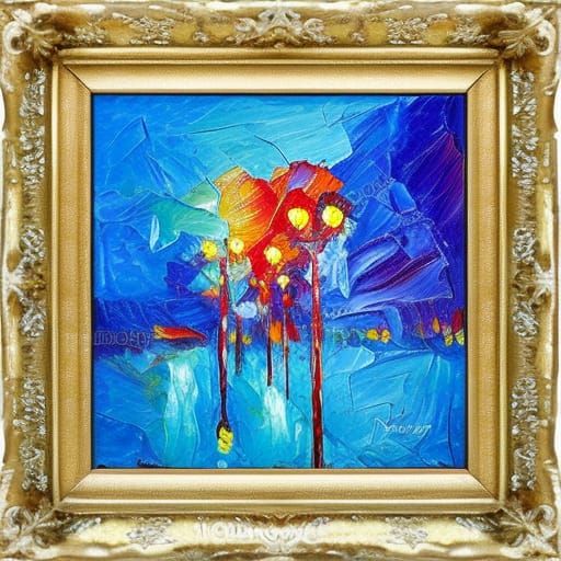 Grateful Dead Skull in Expressionist Impasto Style