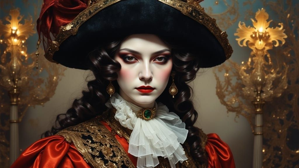 Moliere Portrait with Traveling Theater Troupe