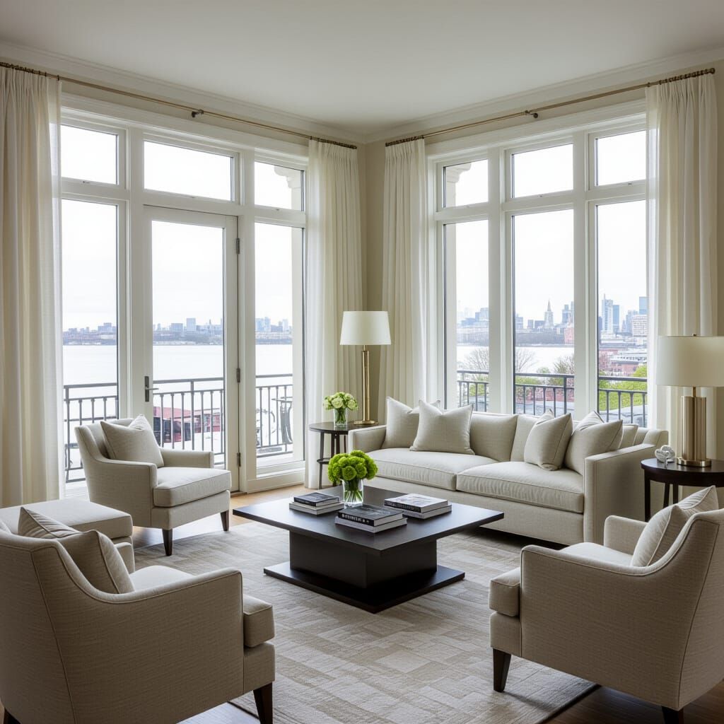 Gorgeous Living Room With Exquisite View