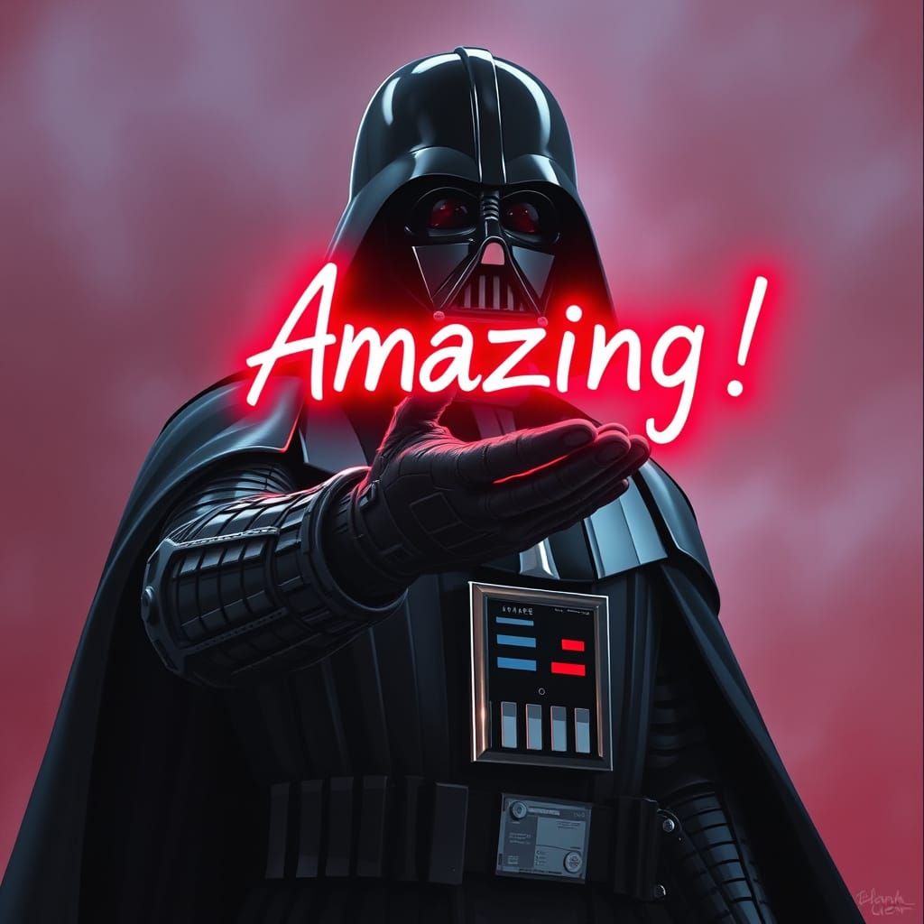 Darth Vader Creates 'Amazing' with the Force