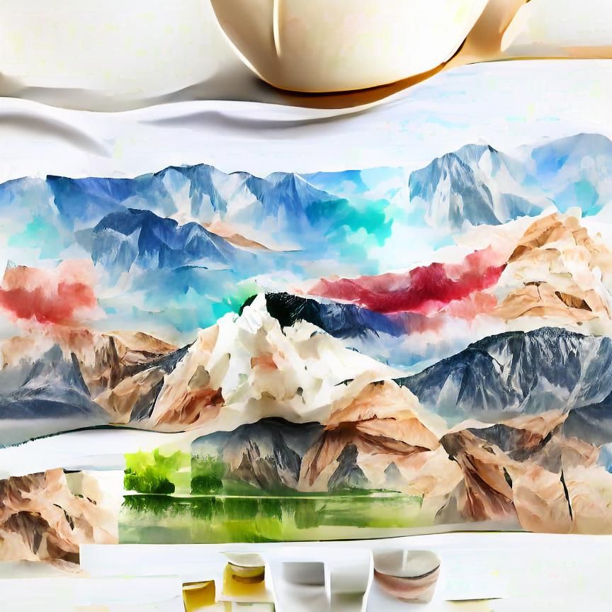 Abstract Watercolor Landscape Art