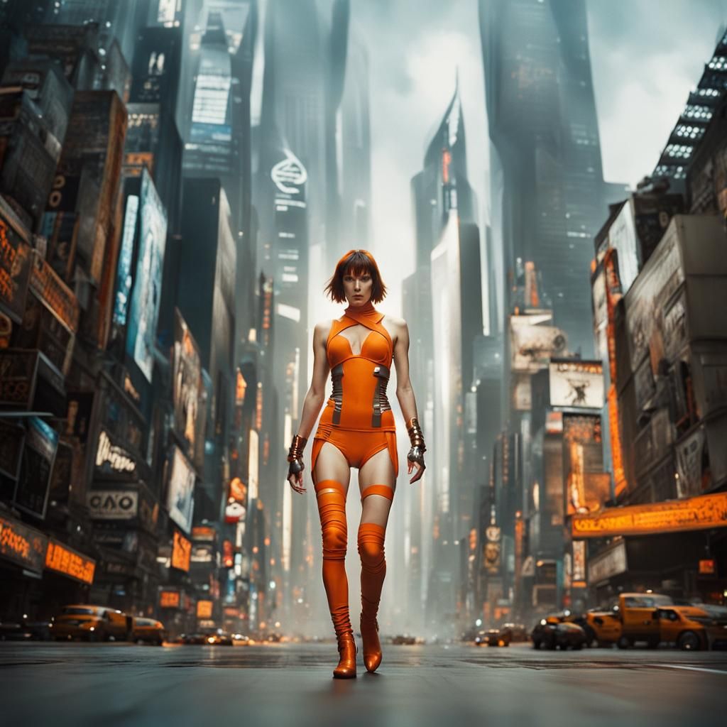 Milla Jovovich as Leeloo inspired by The Fifth Element