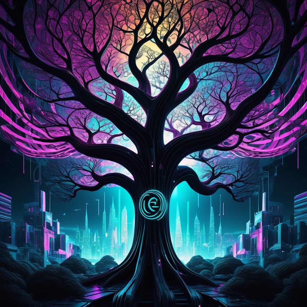 Fractal Tree in Intricate Digital Art