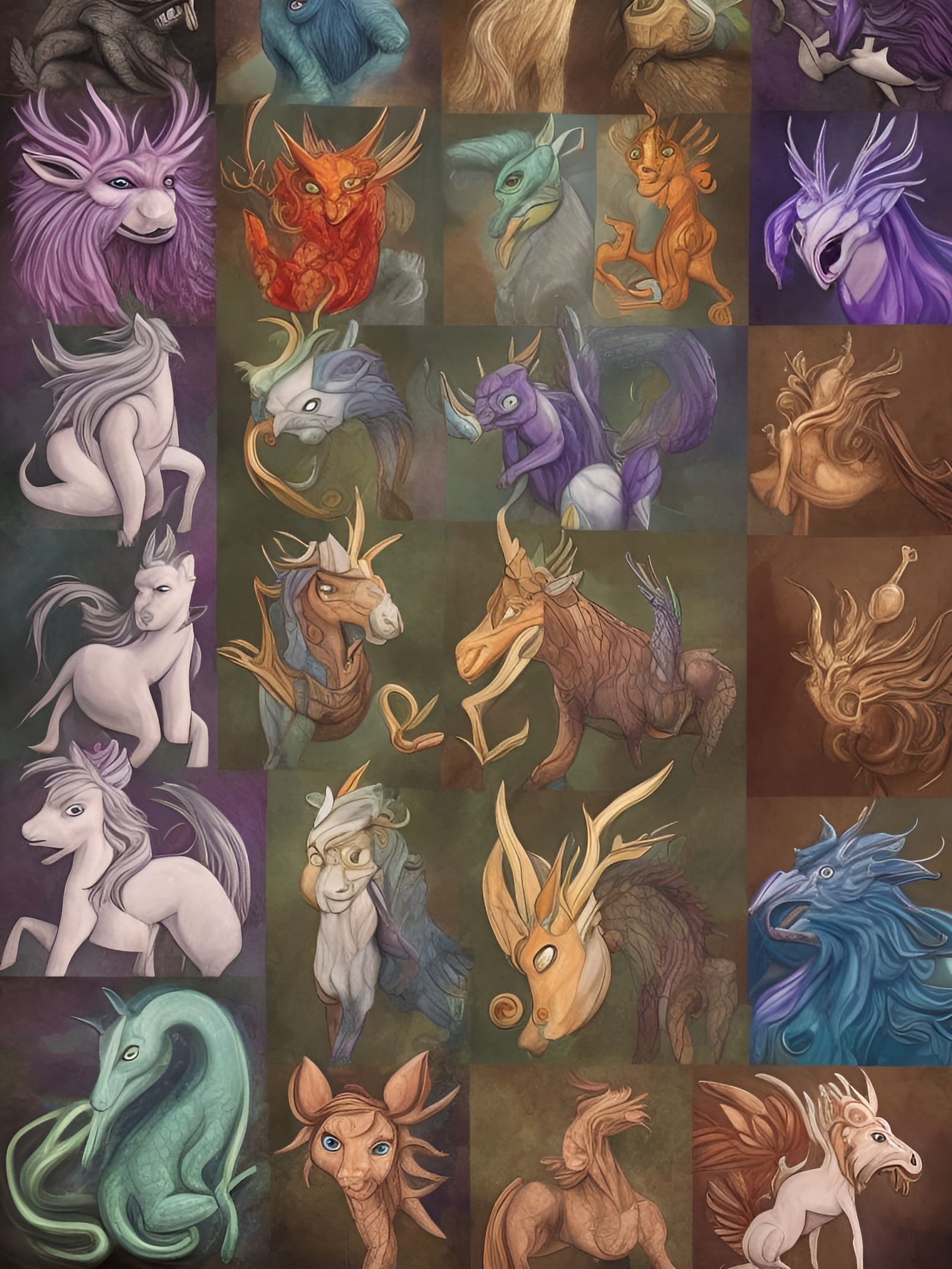 Mythical creatures portraits