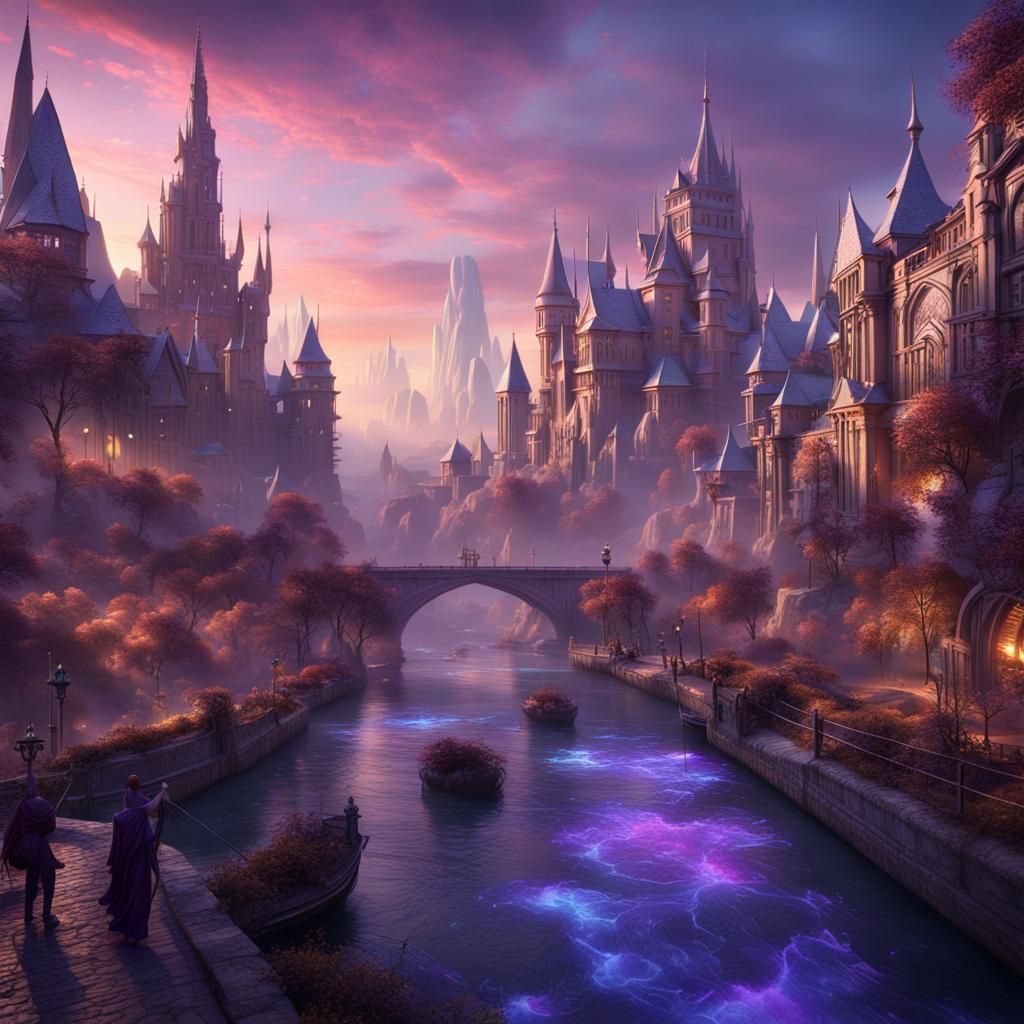 Fantasy River city