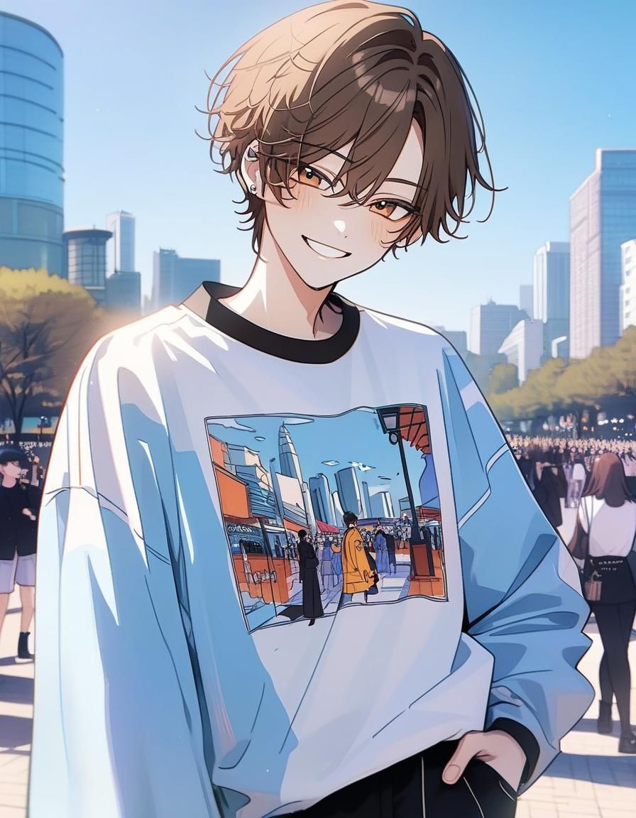 Anime K-Pop Idol in Seoul City Park