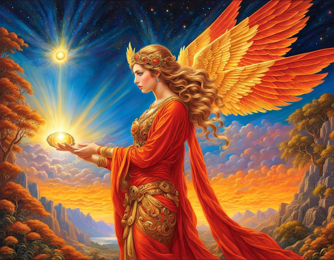 Electryone or Alectrona, Goddess of Solar Energy and Conscio...