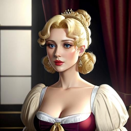 Regency Era Blonde Actress Portrait