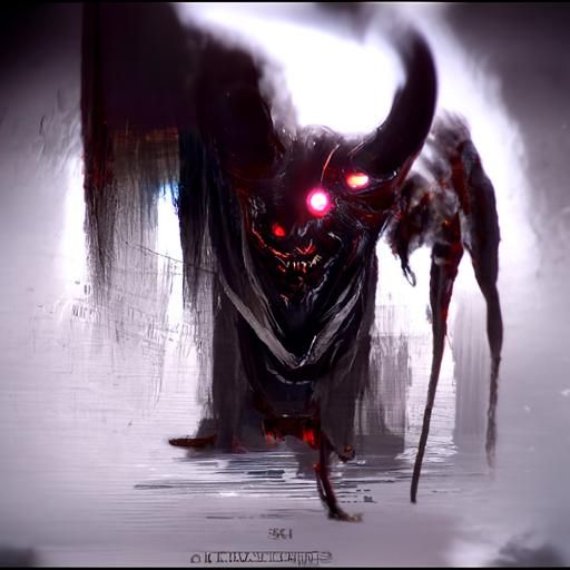Sinister Demonic Figure in Dark Fantasy Style