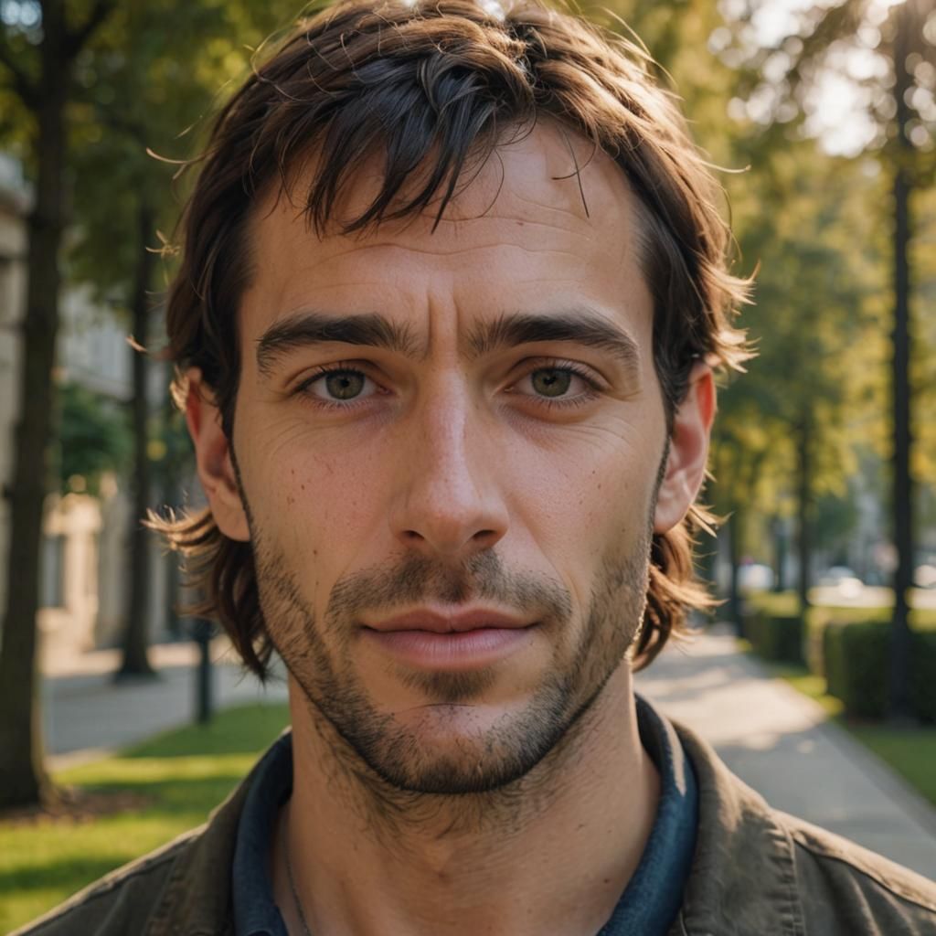 Realistic Portrait of a Swiss College Student