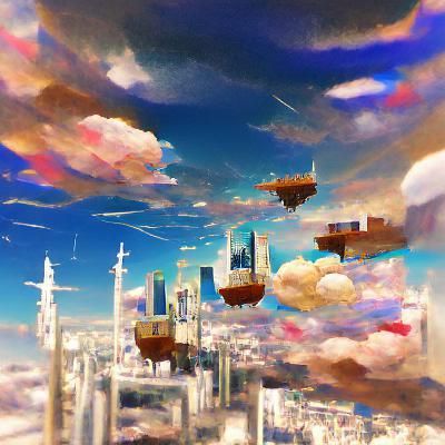 Ethereal Cityscape: A Metropolis in the Sky