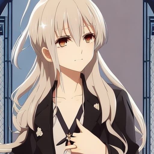 Anime Portrait of Nordic Girl in Manga Style