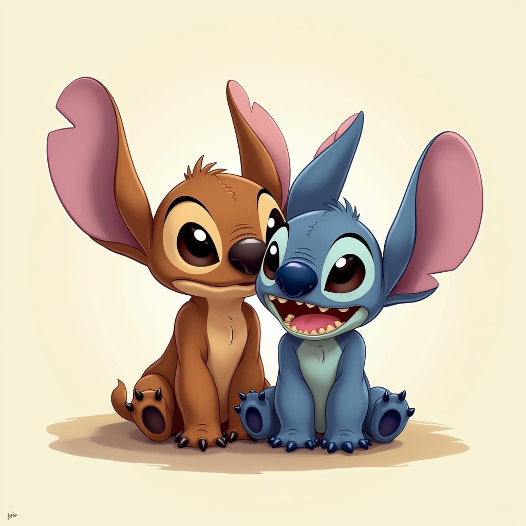 Disney-Inspired Cartoon Characters Stitch Marron and Stitch ...