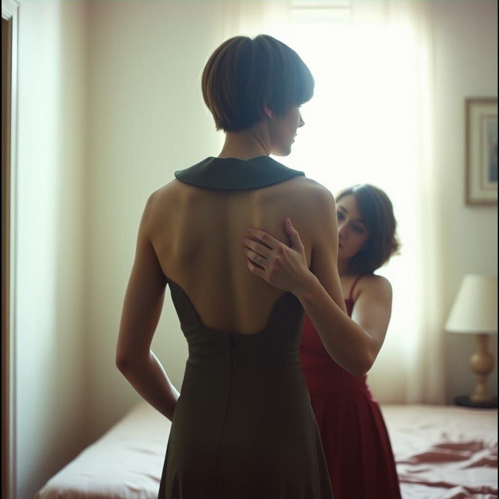 Serene Moment of Intimacy in a 35mm Still