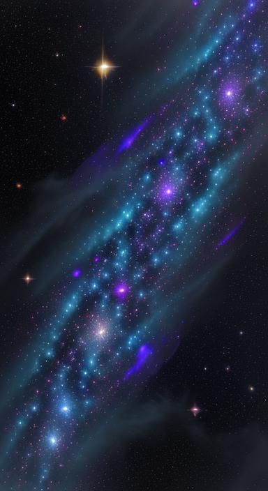 Vibrant Abstract Creation of the Universe in Digital Art