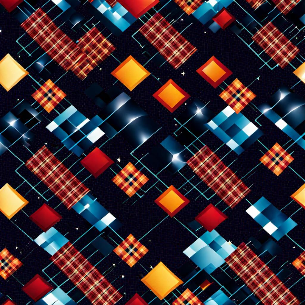 Three-Dimensional Plaid Pattern in Space