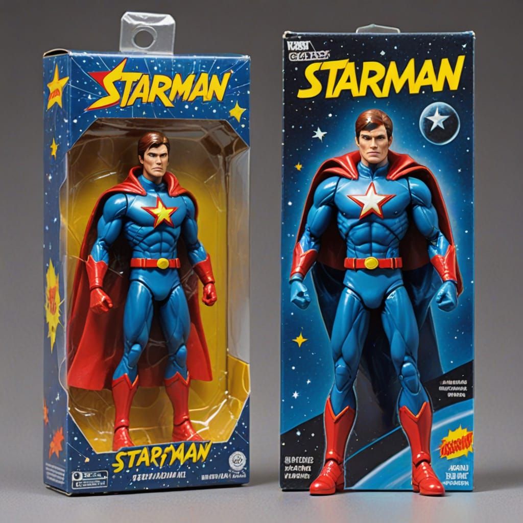 Vintage Superhero Action Figure in Original Packaging