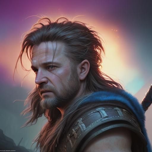 Dramatic Hyperrealistic Face in Splash Art Style