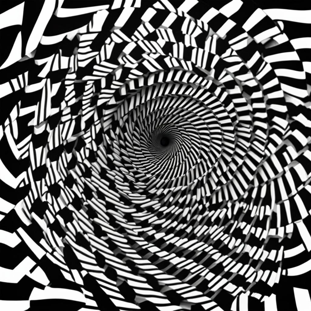 Mesmerizing Optical Illusion with Spiraling Black and White ...