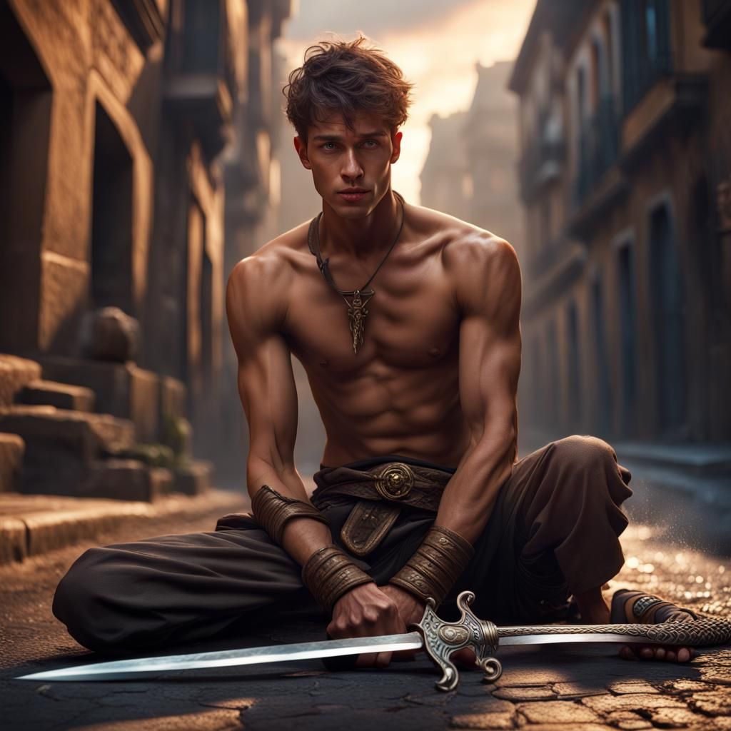 A Sword Swallower's Predicament: Detailed Matte Painting