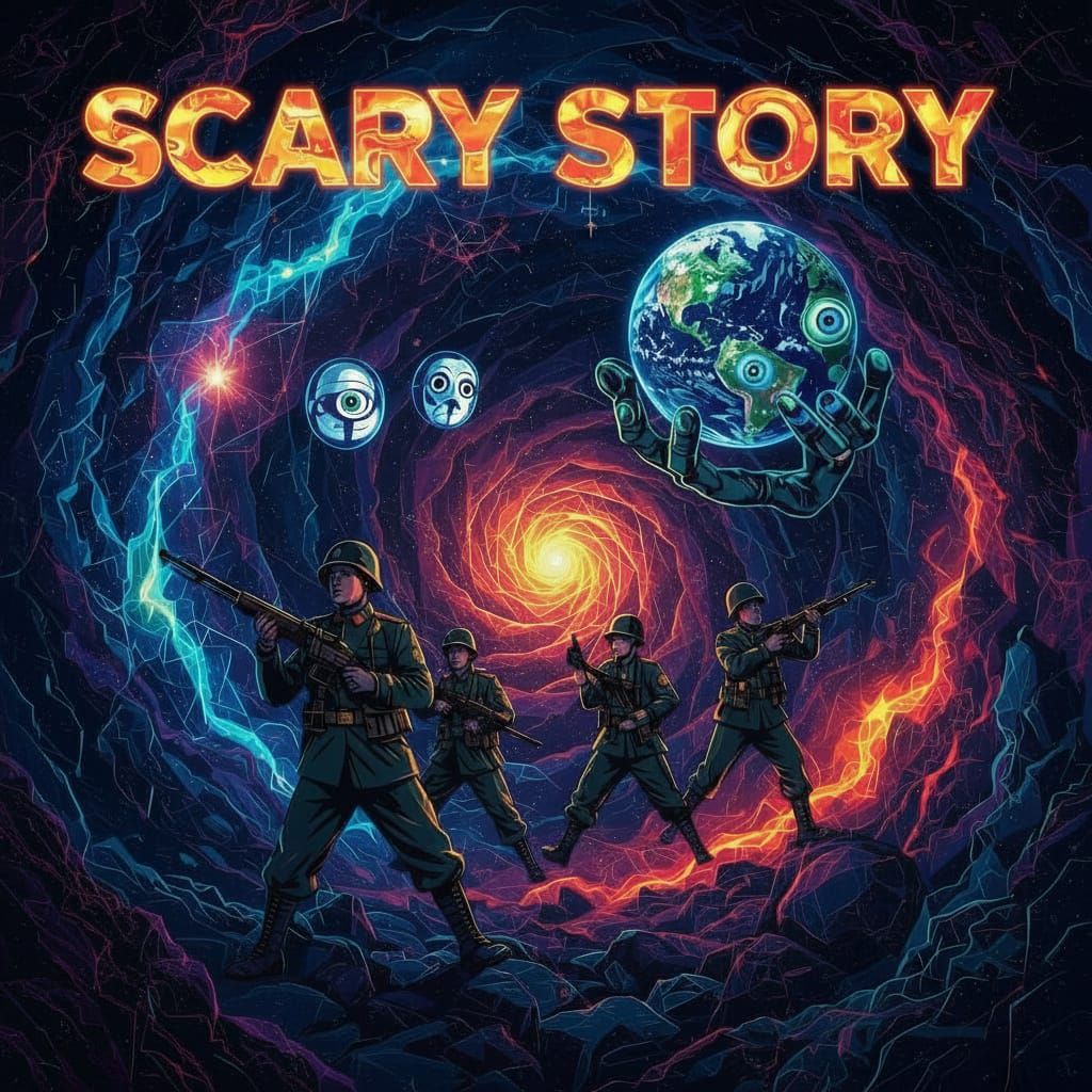 Psychedelic Trance Album Cover: "Scary Story"